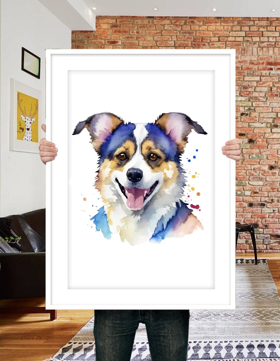 Custom Pet Portrait Dog Portrait Art Print - Image 5
