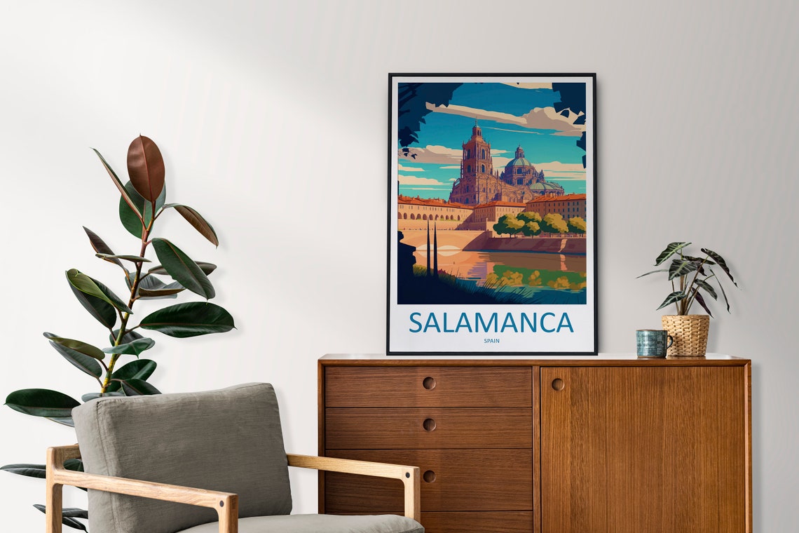 Salamanca Travel Print Wall Art Salamanca Wall Hanging Home Dcor Salamanca Gift Art Lovers Spain Art Lover Gift Salamanca Print Spain Art - Image 2