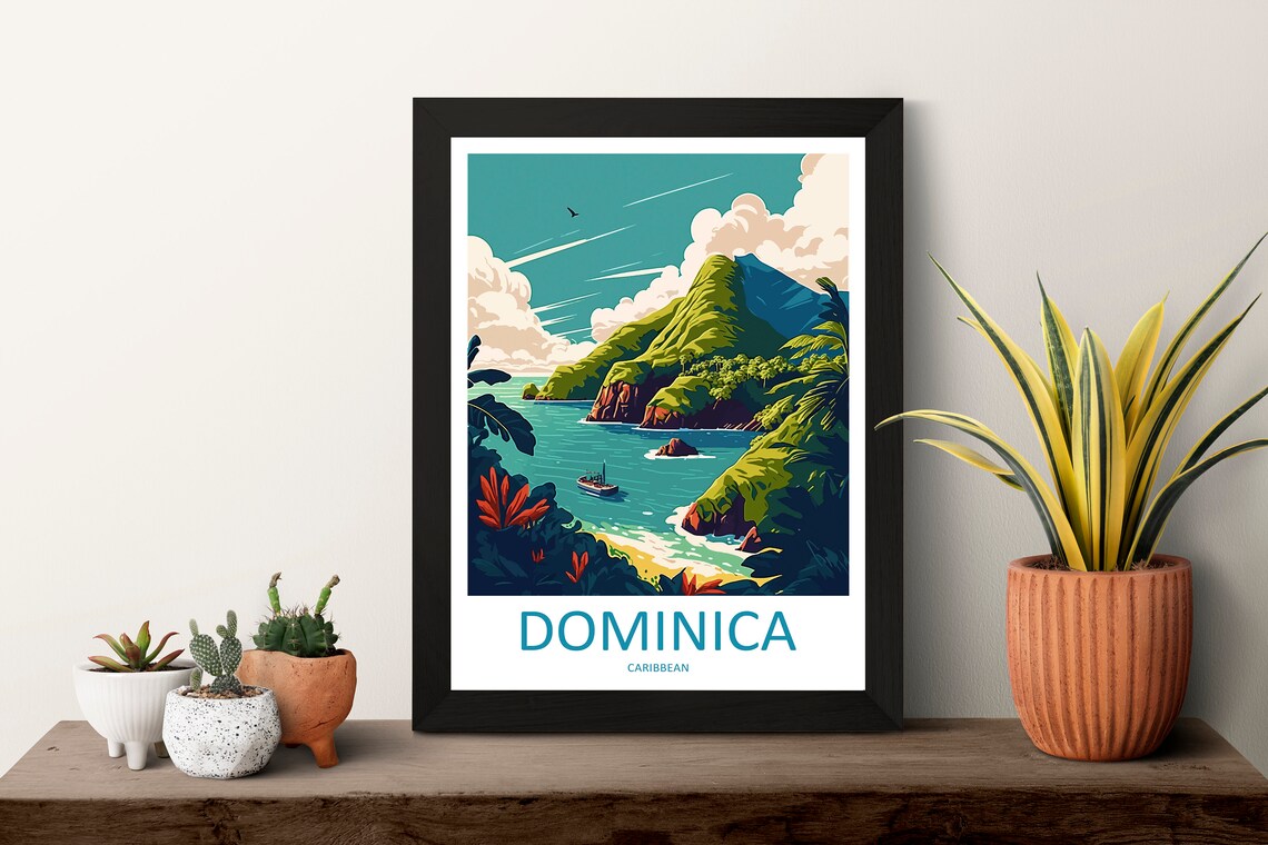Dominica Travel Poster, Caribbean Wall Art - Image 3