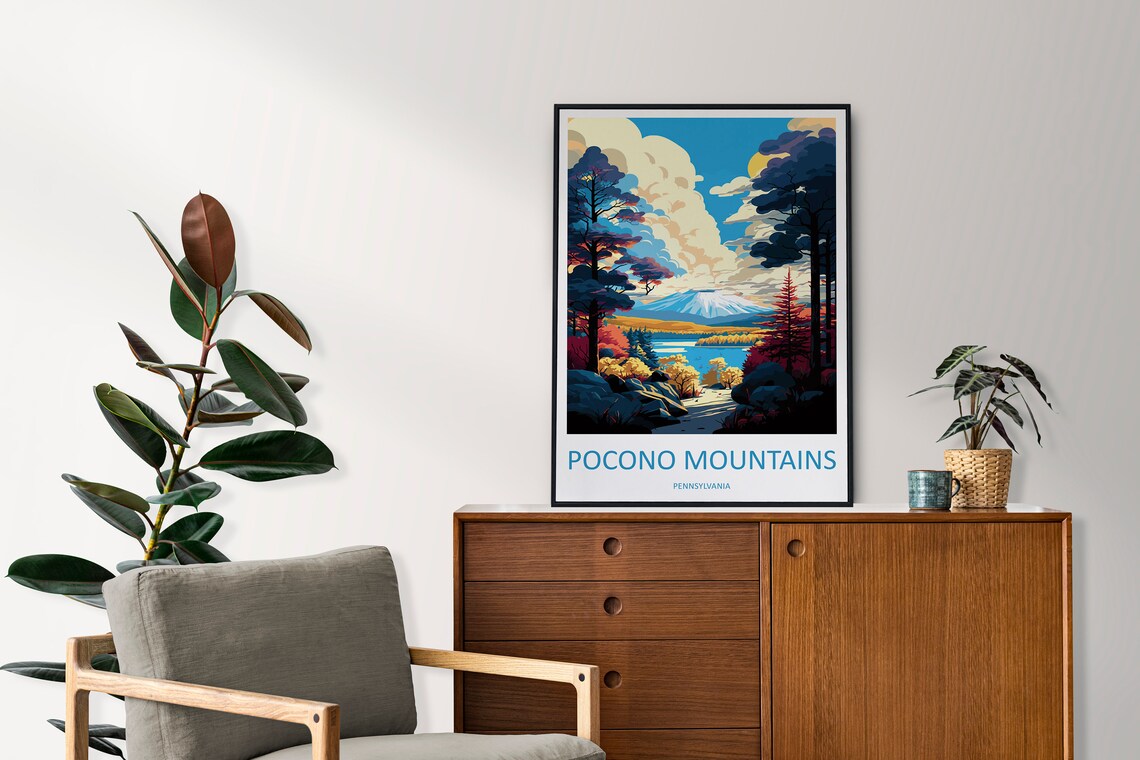 Pocono Mountains Travel Poster, Pennsylvania Getaway - Image 2