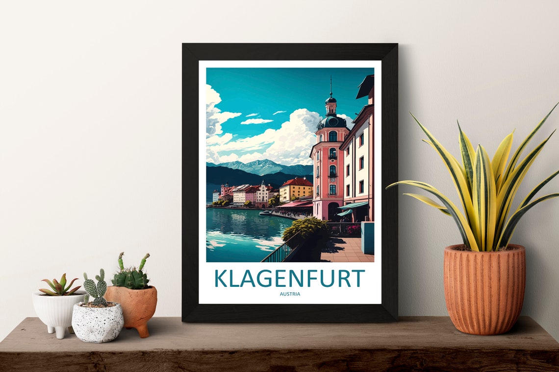 Klagenfurt Travel Print Wall Art Klagenfurt Wall Hanging Home Dcor Klagenfurt Gift Art Lovers Austria Art Lover Gift Klagenfurt - Image 3