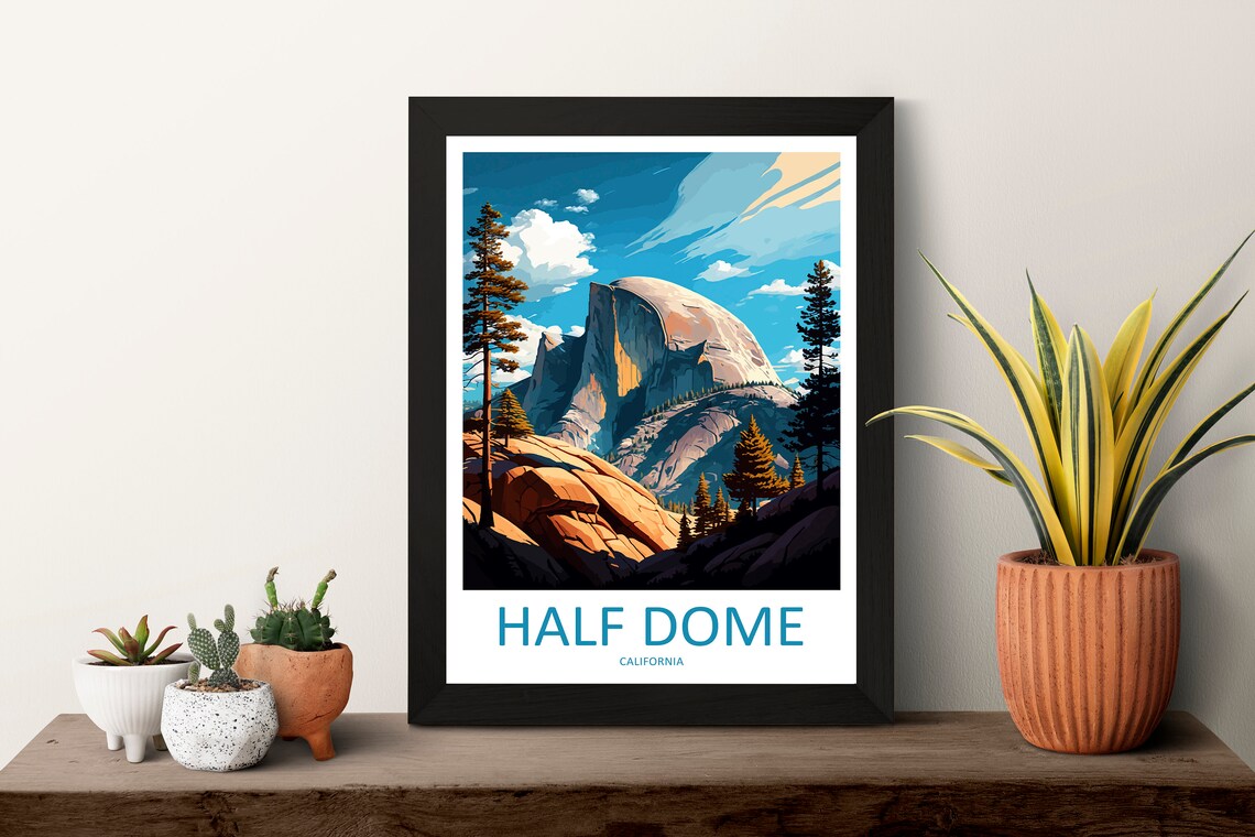 Half Dome Yosemite Travel Poster, California Landmark - Image 3