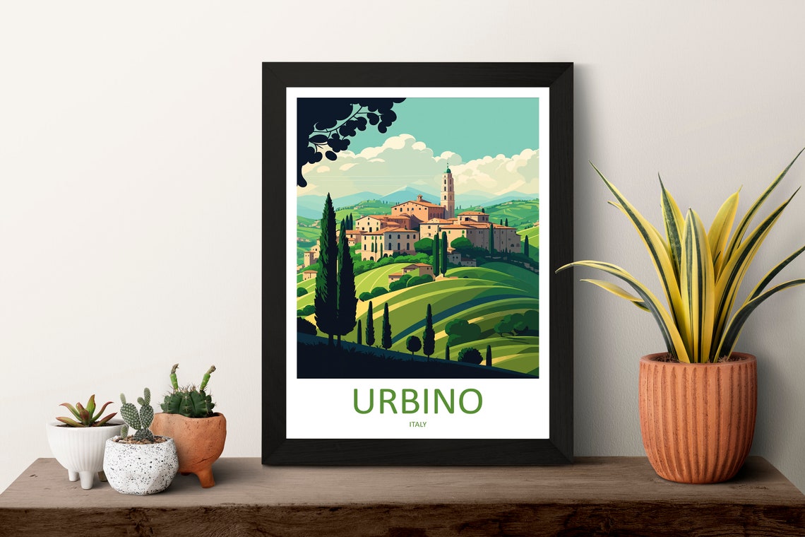 Urbino Travel Poster, Italy Art Print - Image 3