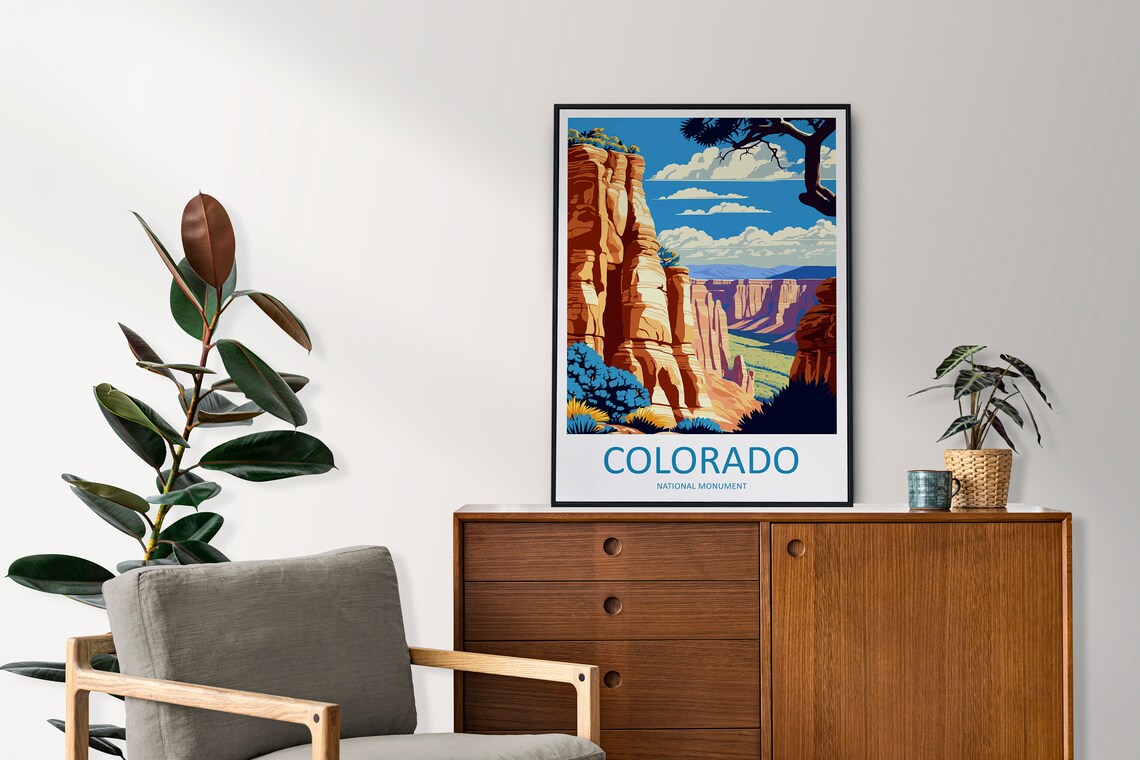 Colorado National Monument Travel Poster, Colorado Art - Image 2