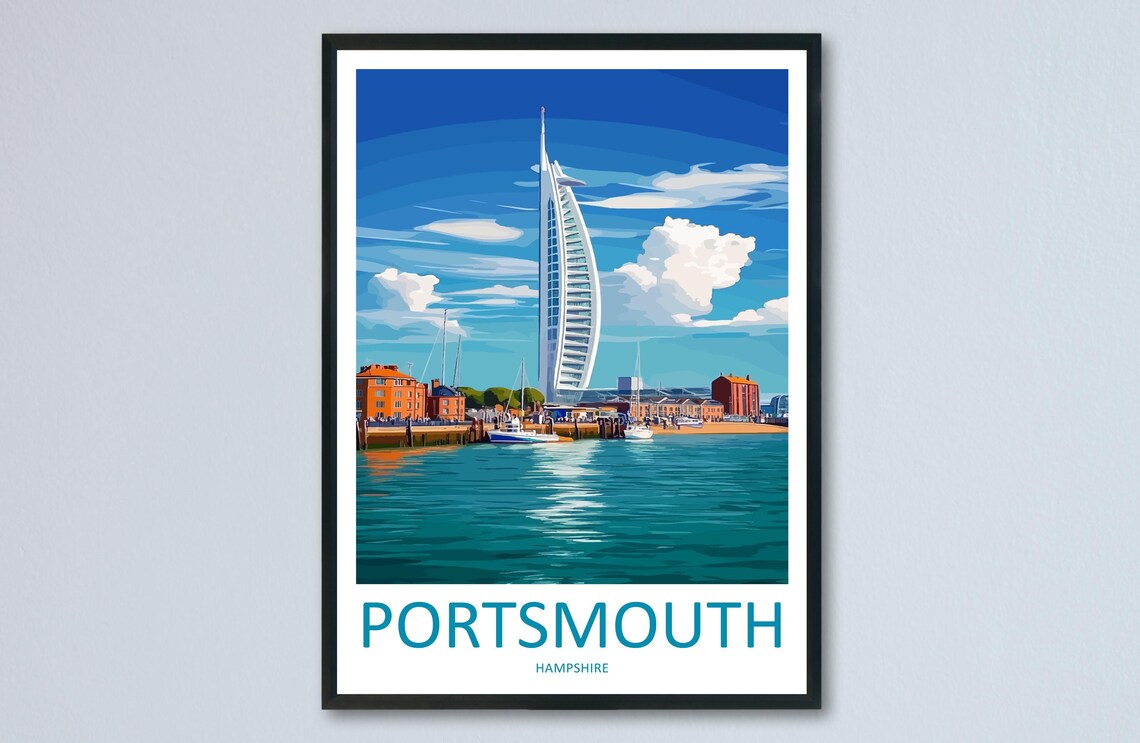Portsmouth Landscape Art Print, Home Decor