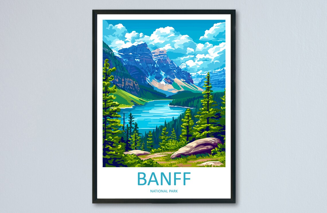 Banff National Park Home Decor Travel Poster