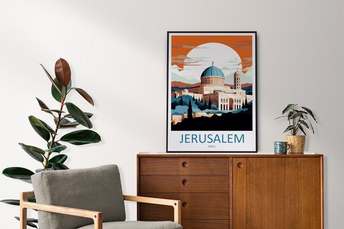 Jerusalem Travel Poster, Home Decor Wall Art - Image 2