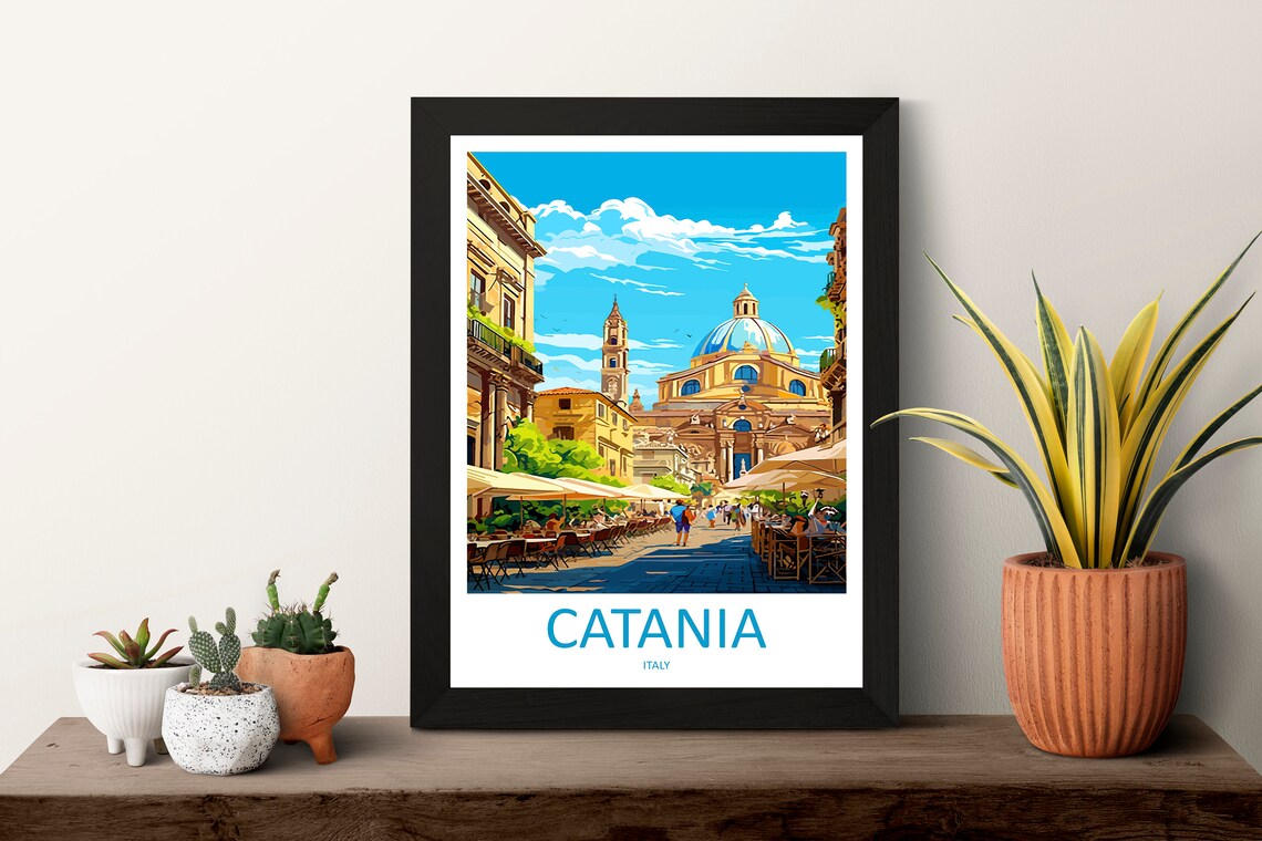 Catania Italy Travel Poster, Europe Wall Art - Image 3