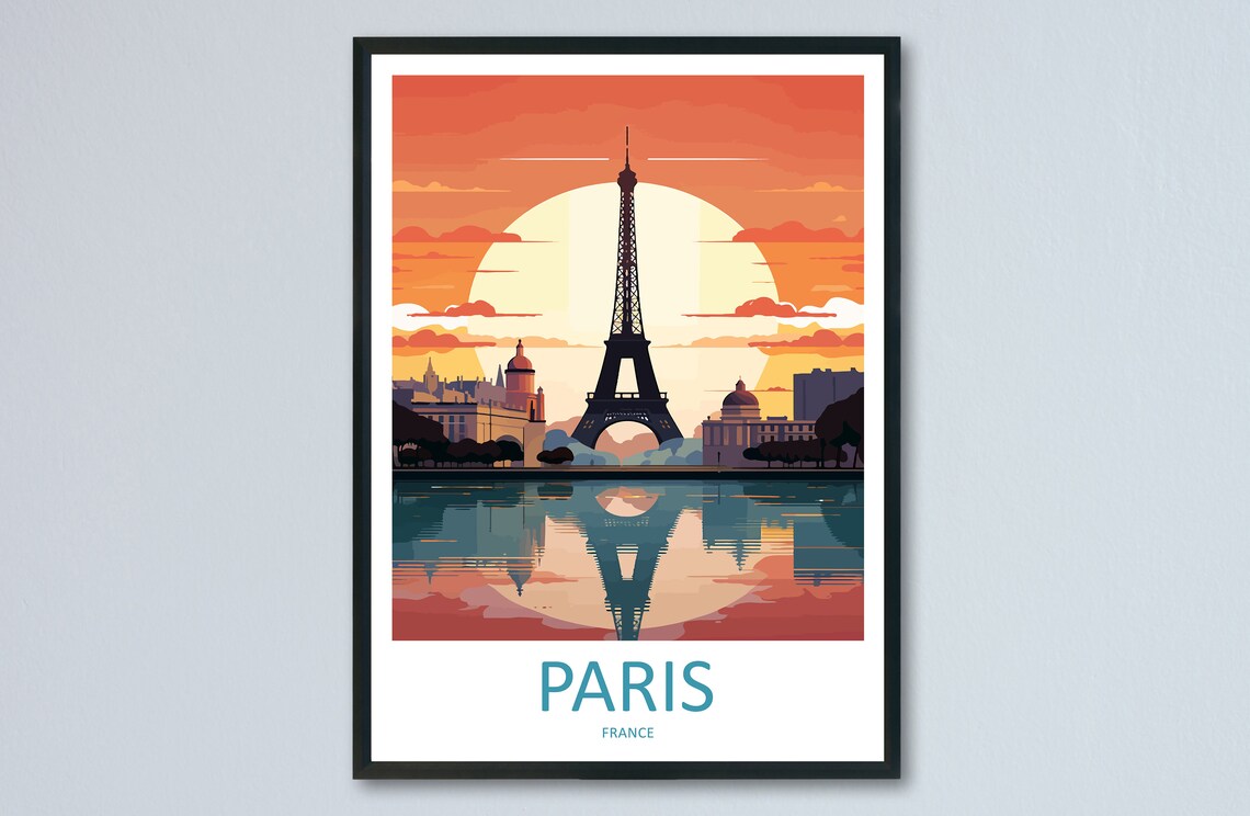 Paris Home Decor Gift Art Lovers Travel Poster