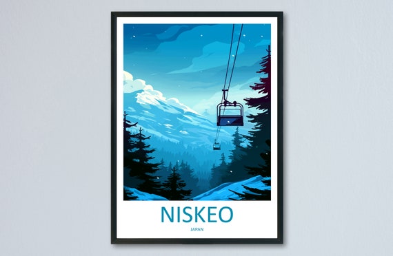 Niseko Travel Print Wall Art Niseko Wall Hanging Home Dcor Niseko Gift Art Lovers Ski Art Lover Gift Niseko Print Skiing Niseko Ski Art