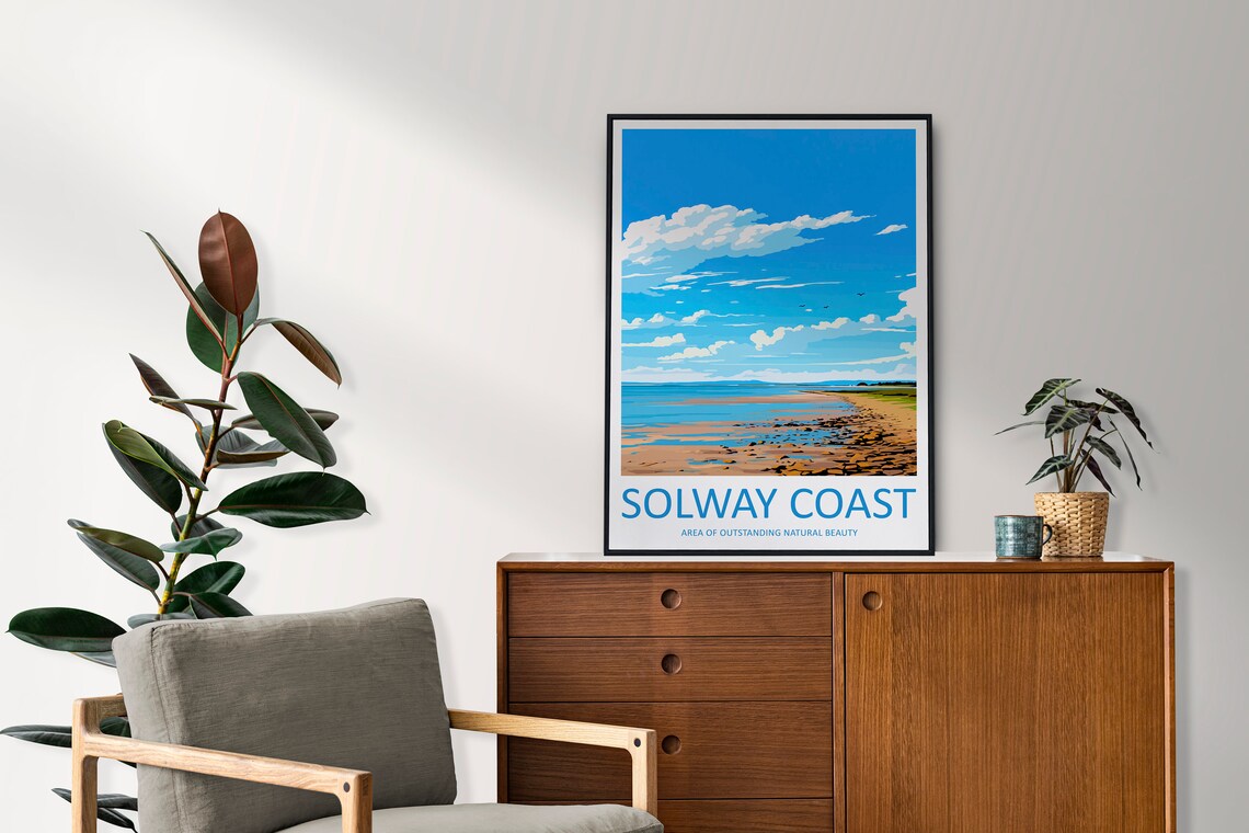 Solway Coast Travel Poster, AONB Wall Print - Image 2