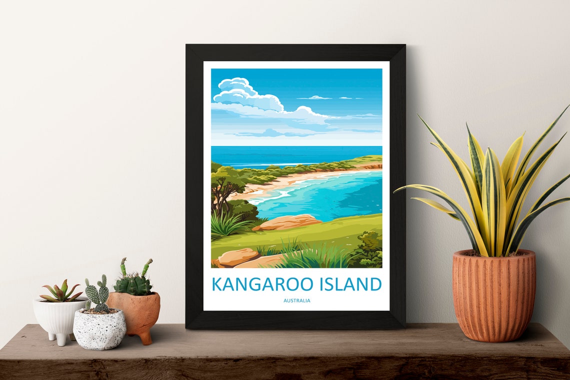 Kangaroo Island Turquoise Bay Coastal Scene Australia Travel Poster - Image 3