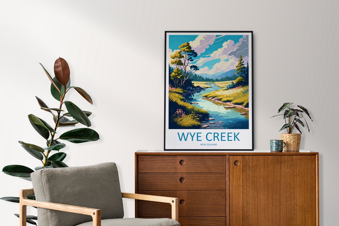 Wye Creek Travel Print Wall Art Wye Creek Wall Hanging Home Decoration Wye Creek Gift Art Lovers Wall Art Wye Creek New Zealand Wall Poster - Image 2