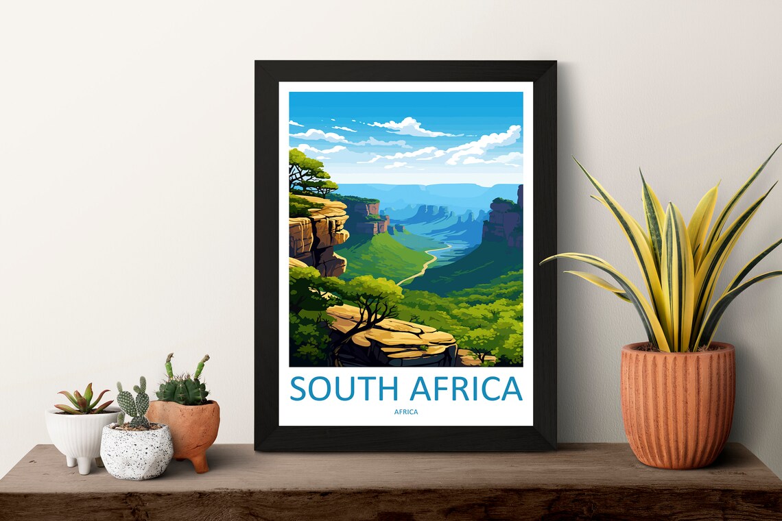 South Africa Travel Poster, World & Cultural Art - Image 3