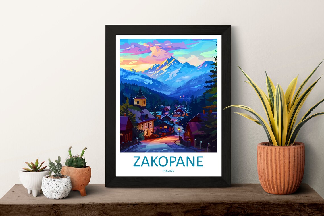 Zakopane Travel Print, Poland Wall Art Poster - Image 3
