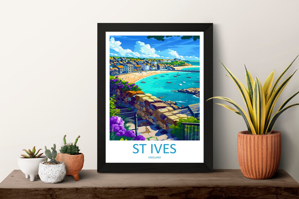 St Ives Travel Poster, Cornwall Home Decor - Image 3