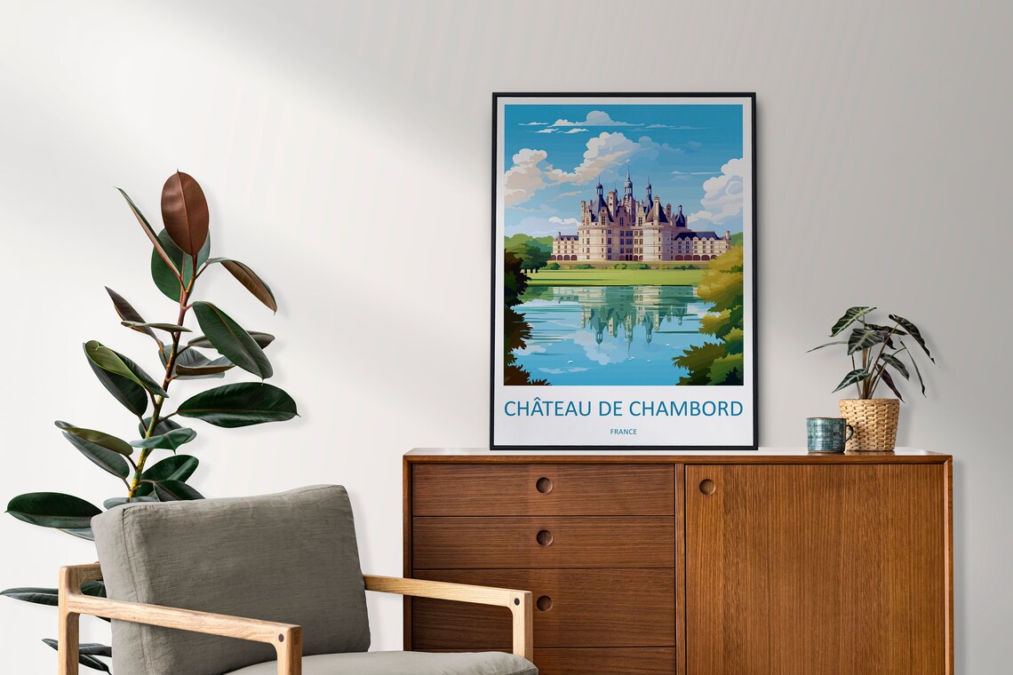 Chateau De Chambord Travel Poster, France Landmark - Image 2
