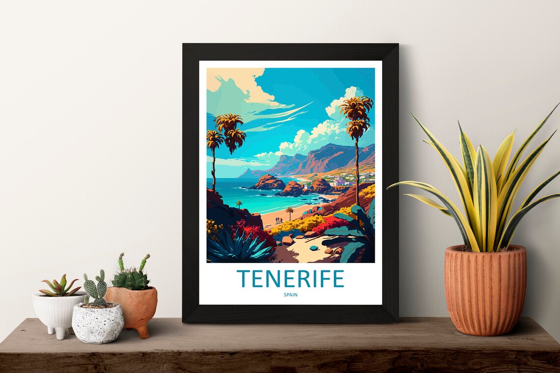 Tenerife Travel Print Spain Gift Art Lovers Poster - Image 3