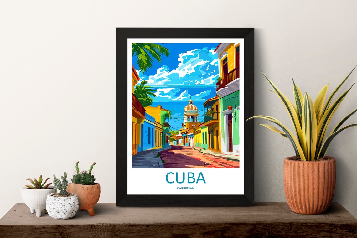 Cuba Travel Poster, Caribbean Wall Art - Image 3