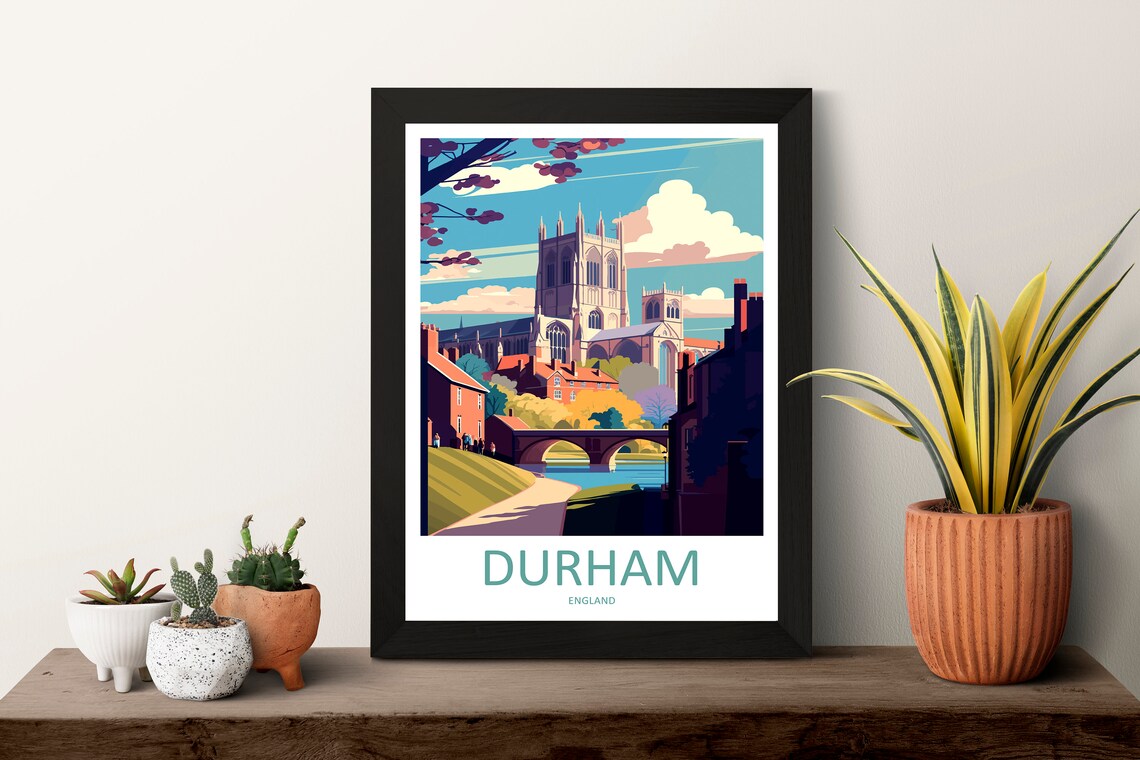 Durham Travel Poster, England Wall Art - Image 3