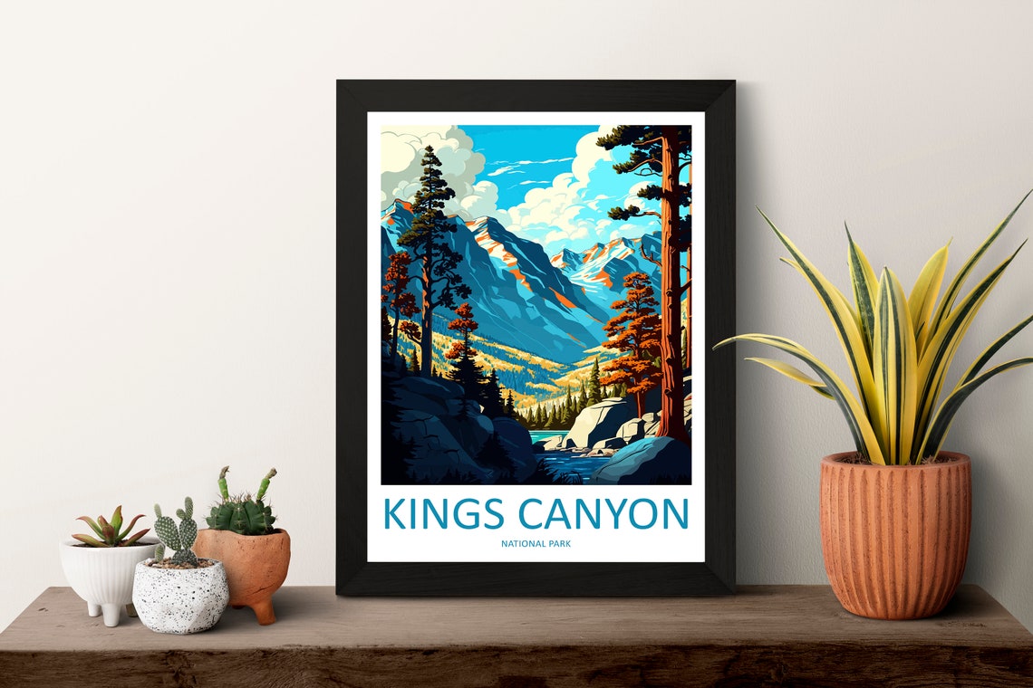 Kings Canyon National Park Poster with Rugged Sierra Nevada Peaks - Image 3