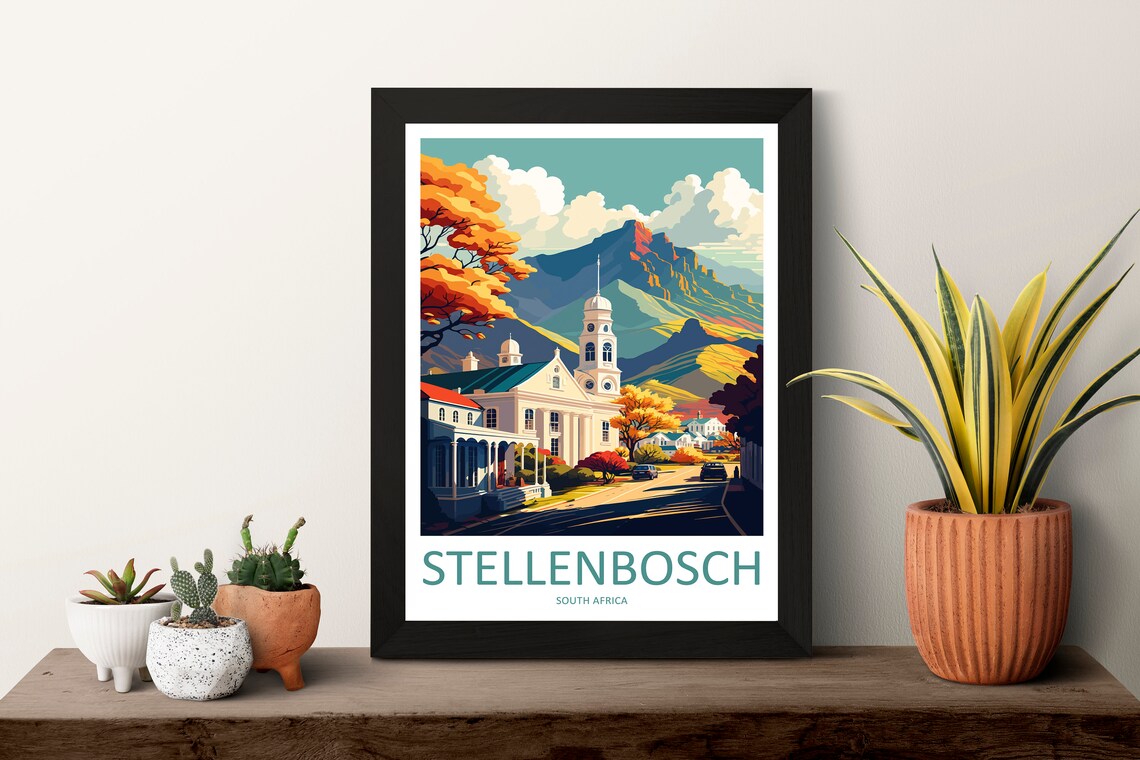 Stellenbosch Travel Poster, South Africa Wall Decor - Image 3