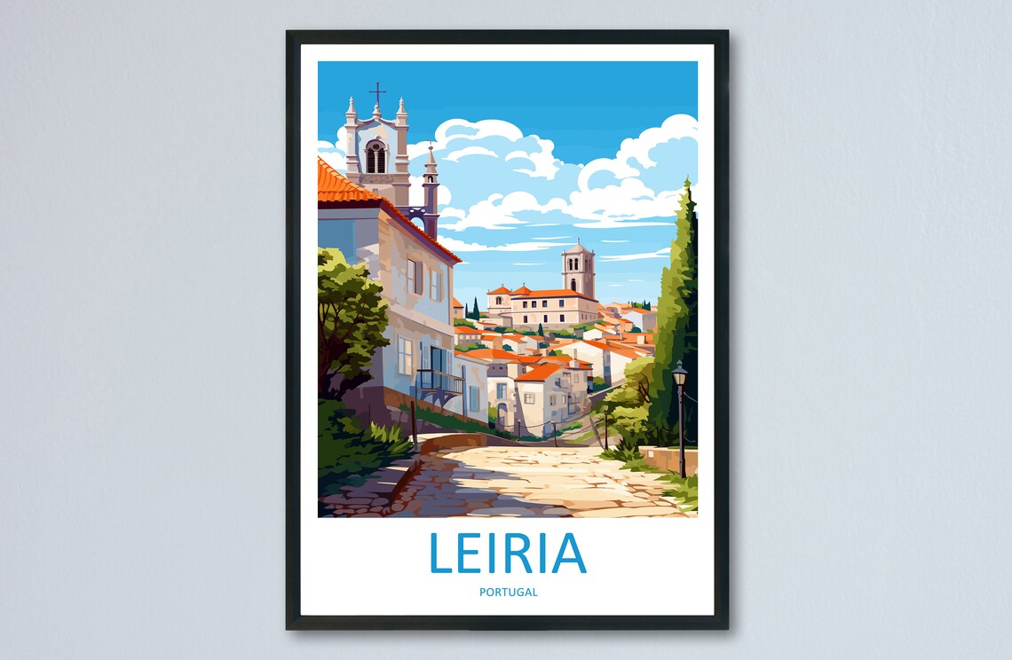 Leiria Travel Poster, Portugal Place Print