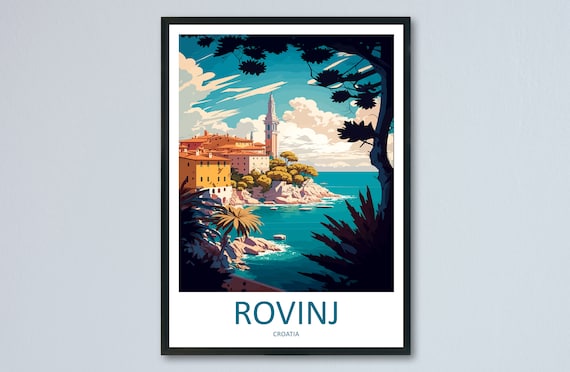 Rovinj Travel Poster, Croatia Wall Art