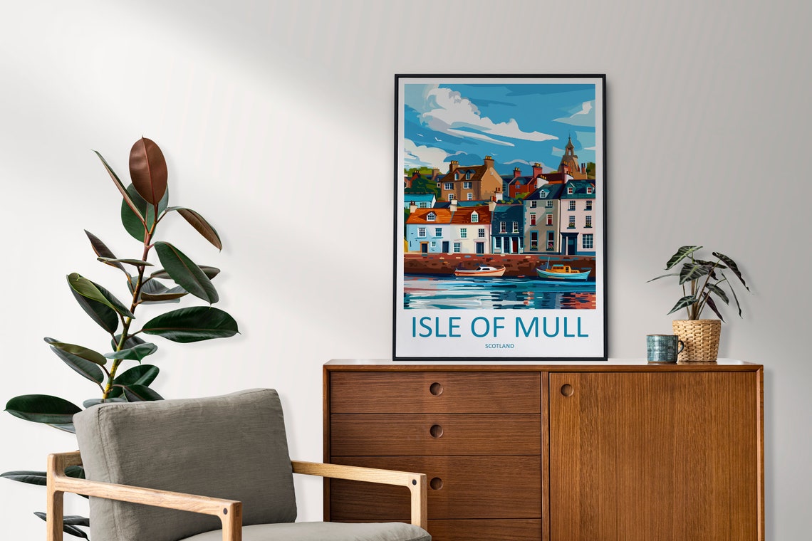 Isle Of Mull Travel Print Wall Art Isle Of Mull Wall Hanging Home Dcor Isle Of Mull Gift Art Lovers Scotland Art Lover Gift Isle Of Mull - Image 2