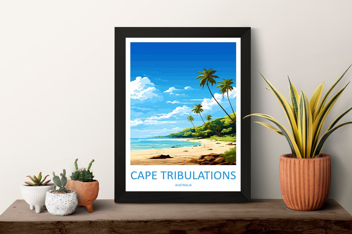 Cape Tribulation Palm Beach Where Rainforest Meets the Sea Poster - Image 3