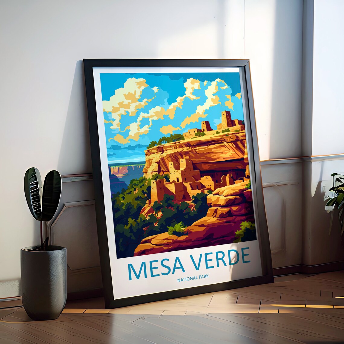 Mesa Verde Cliff Dwellings Colorado National Park Art Poster - Image 2