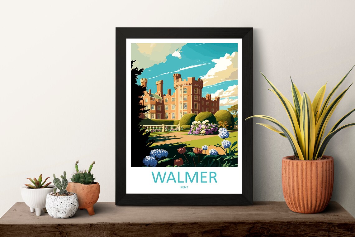 Walmer Castle Gardens Historic Towers Kent England Travel Poster - Image 3