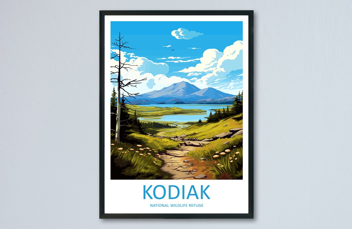 Kodiak National Wildlife Refuge Summer Meadow Lake Trail Poster
