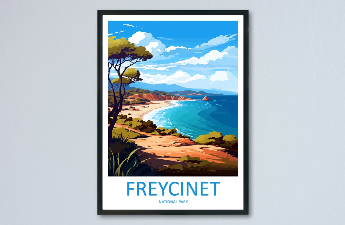 Freycinet National Park Turquoise Bay Overlook Travel Poster