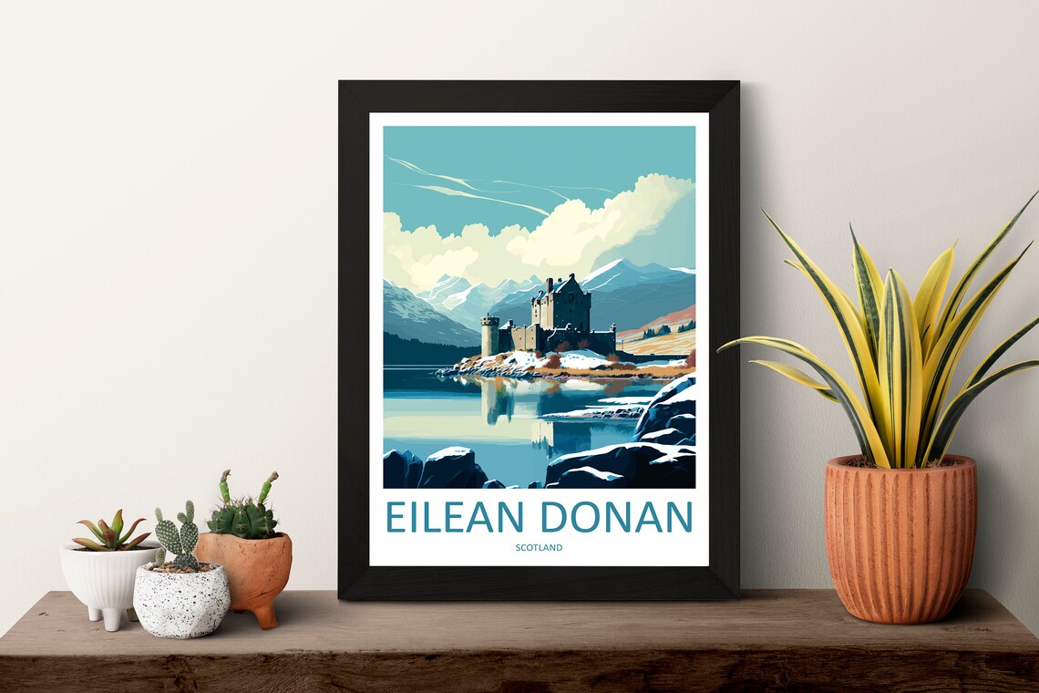 Eilean Donan Travel Poster, Scotland Landmark - Image 3