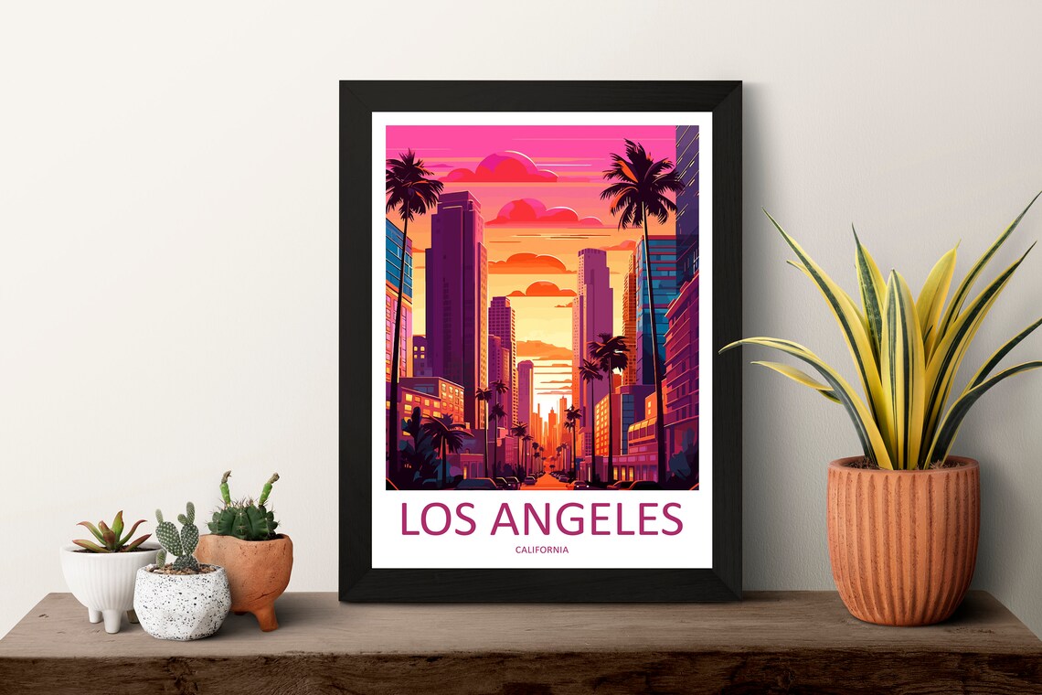 Los Angeles Travel Poster, California Wall Art - Image 3