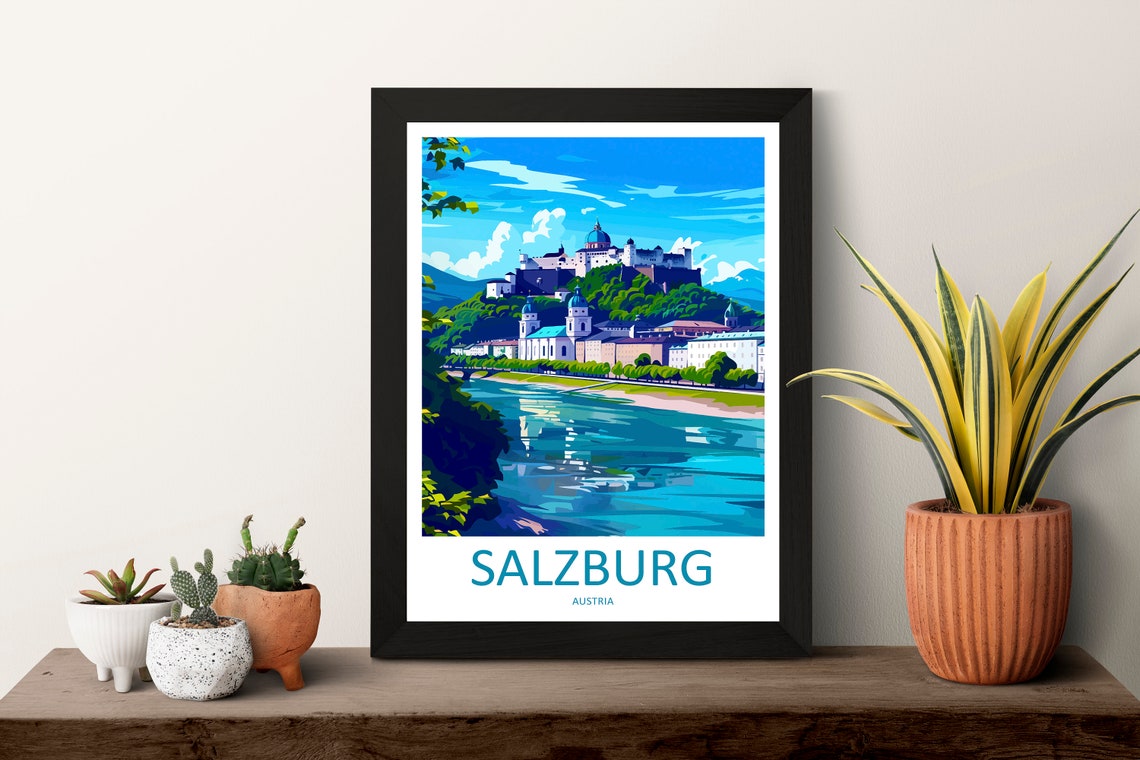 Salzburg Print Salzburg Home Dcor Cityscape Art Print Salzburg Wall Art For Travel Enthusiast Gift Wall Hanging Salzburg Austria Poster Art - Image 3