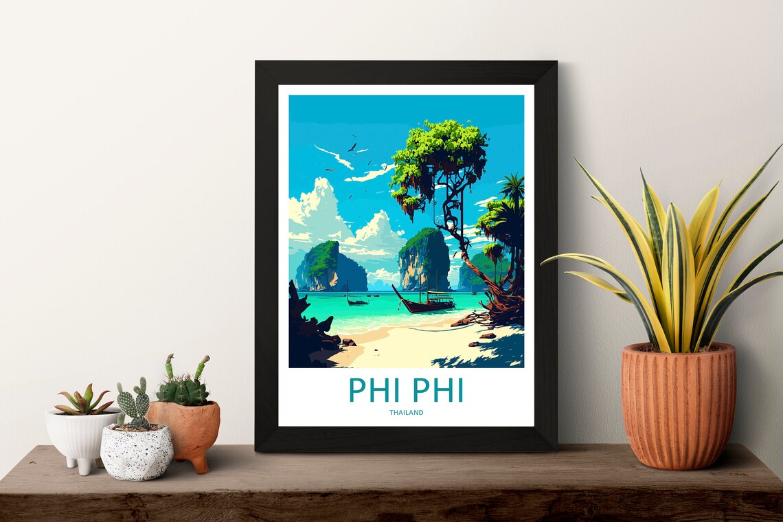 Phi Phi Travel Poster, Thailand Place Print - Image 3