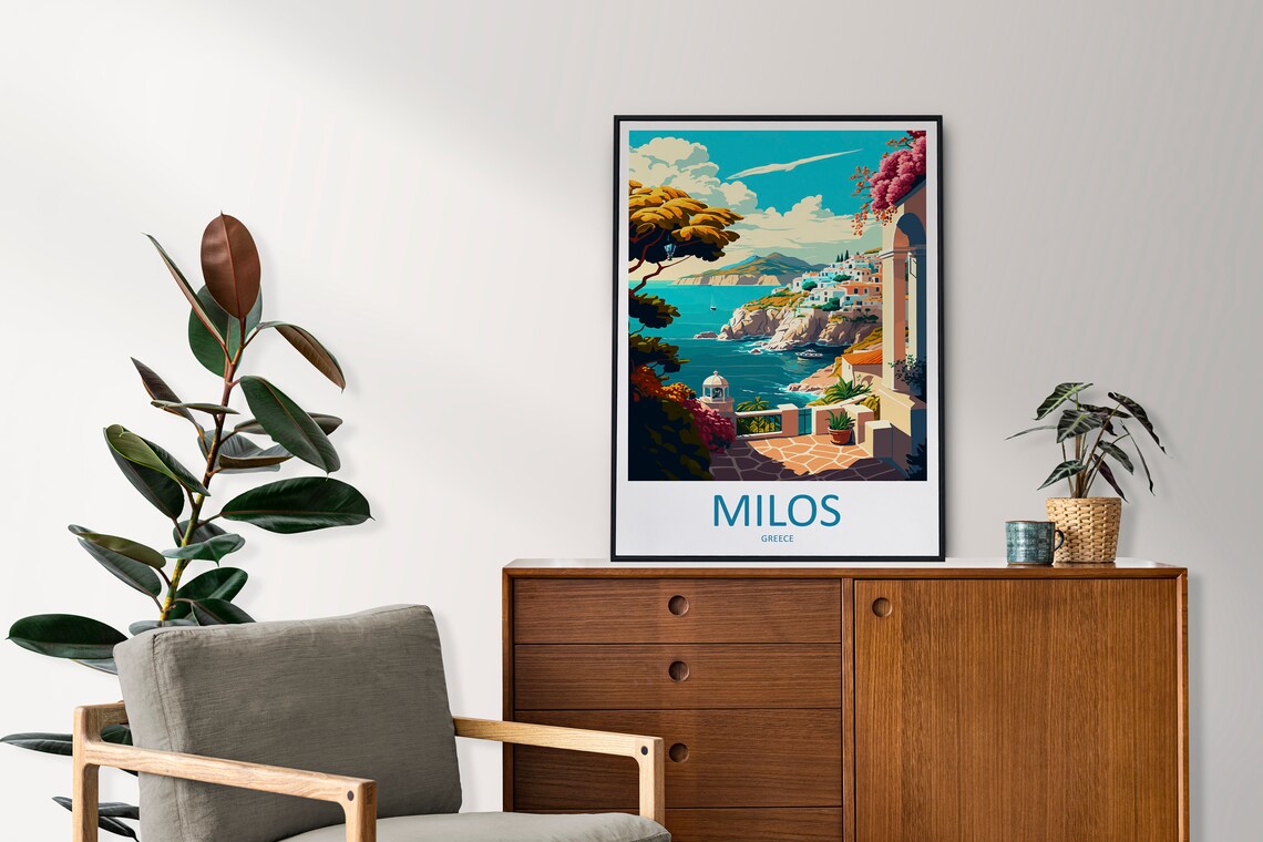 Milos Travel Poster, Greece Home Decor Art Print - Image 2