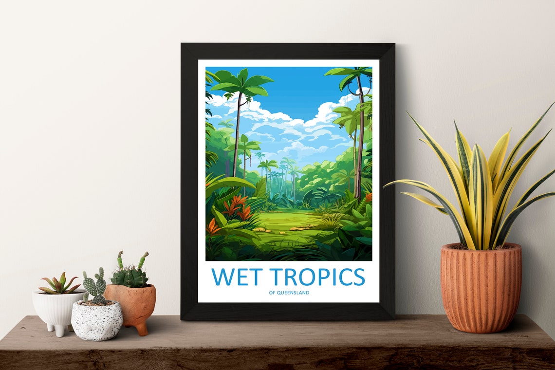 Wet Tropics of Queensland Rainforest Palms Trail Travel Poster - Image 3