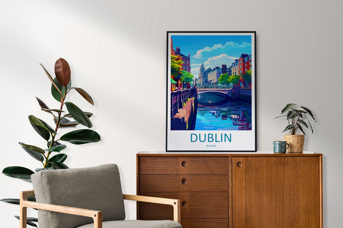 Dublin Skyline Art Print, Home Decor - Image 2