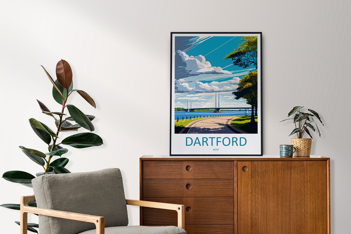 Dartford Travel Poster, England Place Art Print - Image 2