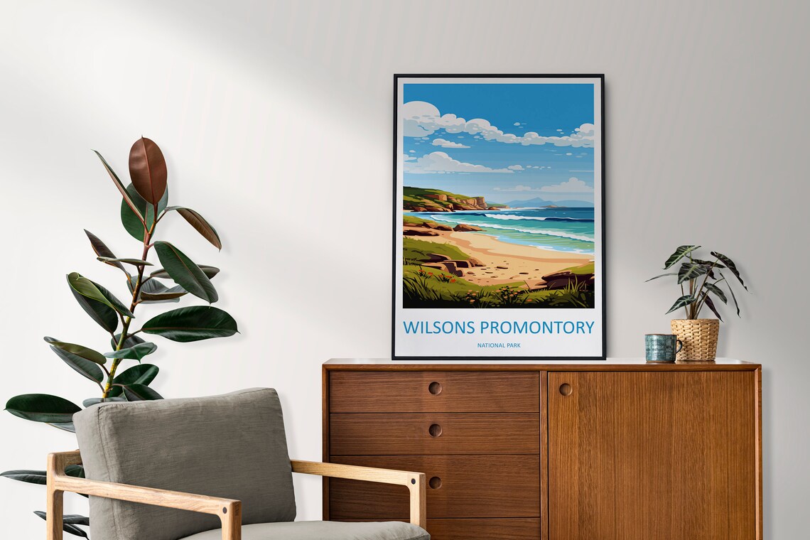 Wilsons Promontory National Park Vintage Beach Cove Travel Poster - Image 2