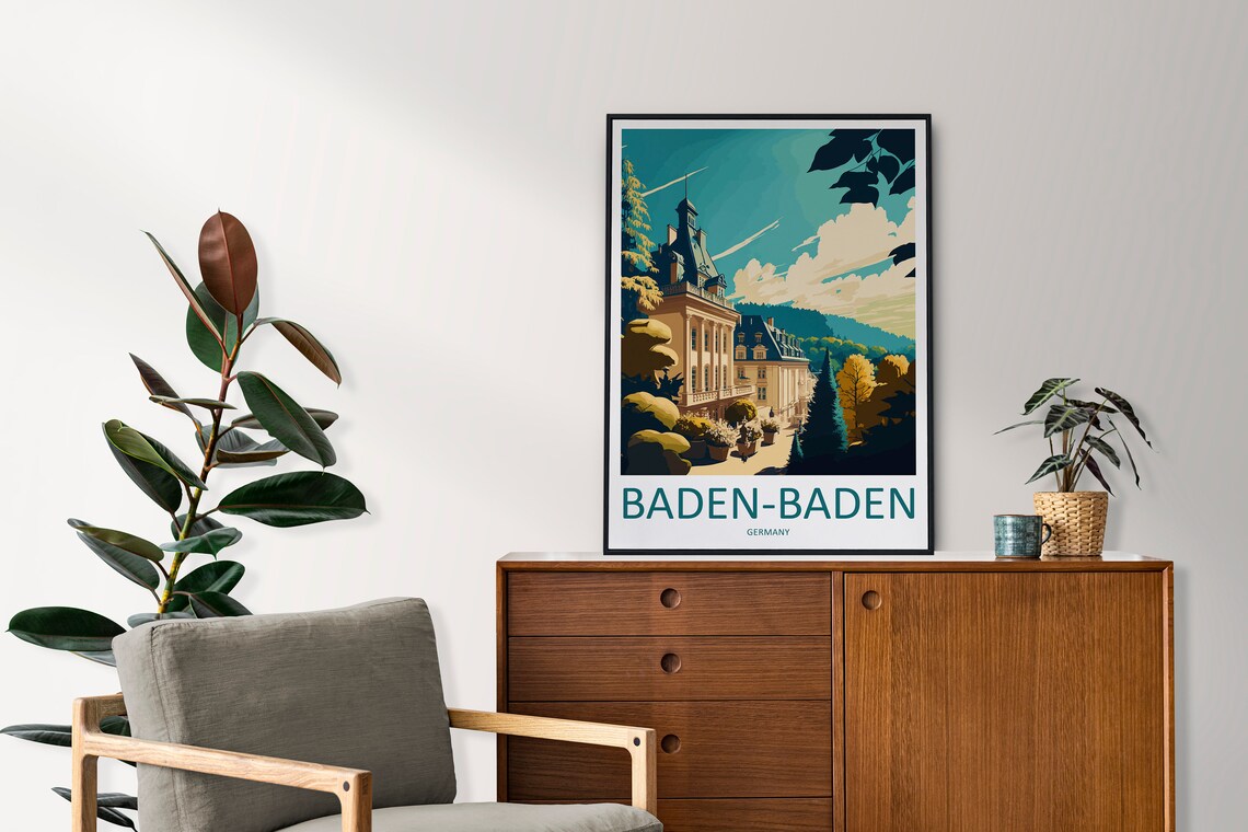 Baden Baden Travel Poster, Germany Art Lovers Gift - Image 2