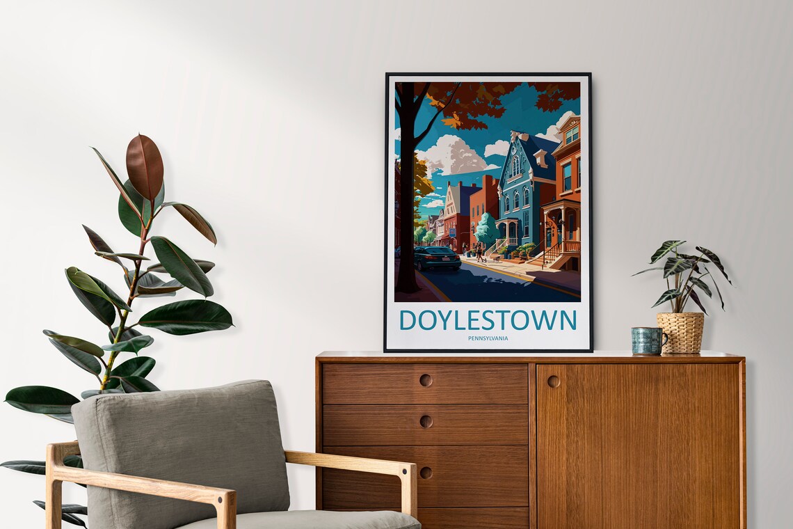 Doylestown Travel Poster, Pennsylvania Wall Art - Image 2