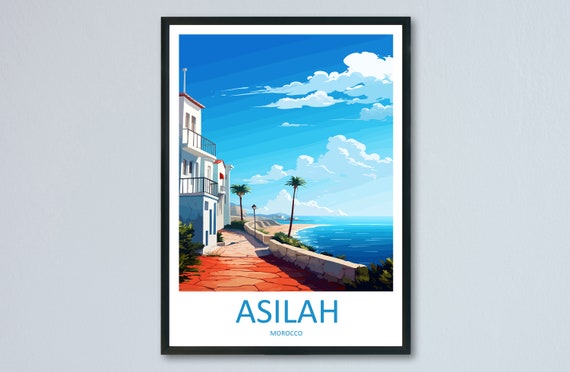 Asilah Travel Print Wall Art Hanging Home Dcor Gift Lovers Morocco Lover