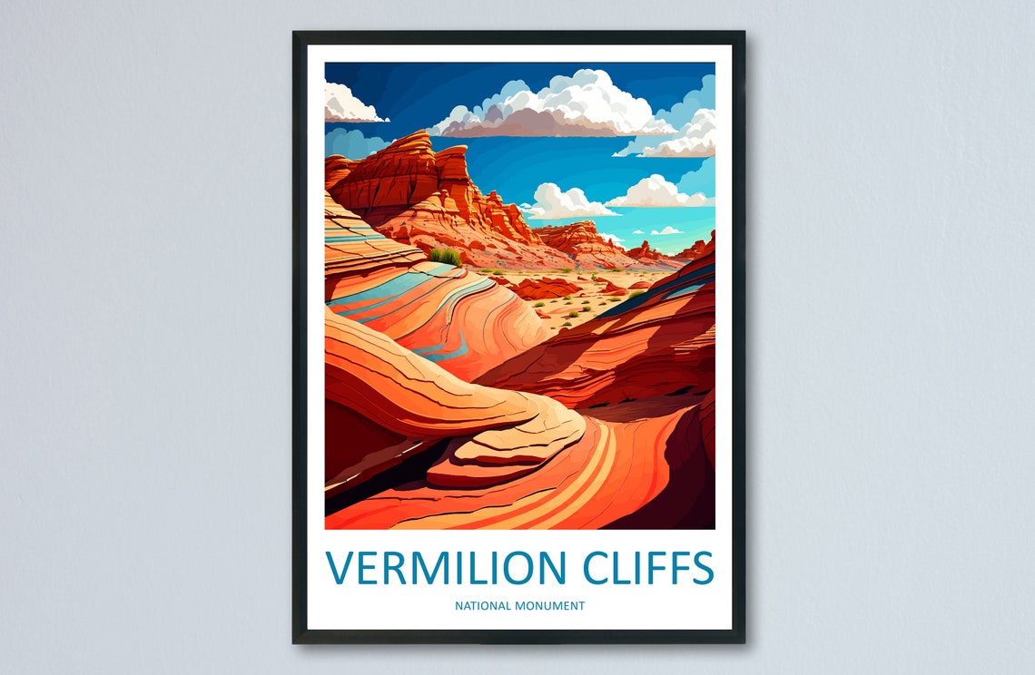 Vermilion Cliffs National Monument Swirling Red Rocks Poster