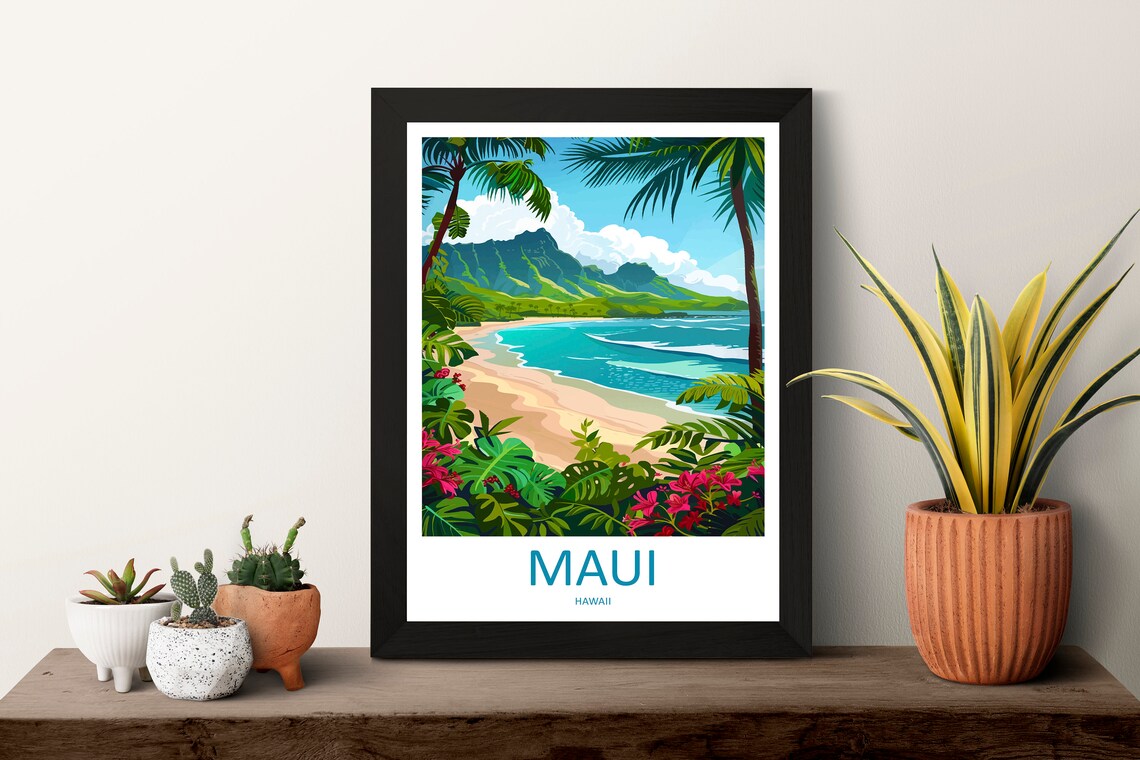 Maui Travel Poster, Hawaii Place-Inspired Wall Art - Image 3