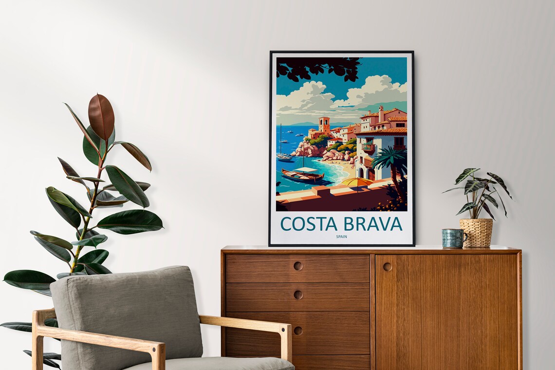 Costa Brava Travel Poster, Spain Wall Art - Image 2