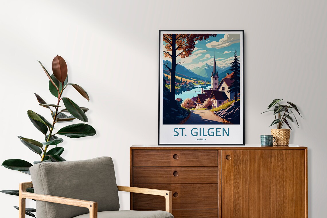 St Gilgen, Austria Travel Poster for Home Decor - Image 2